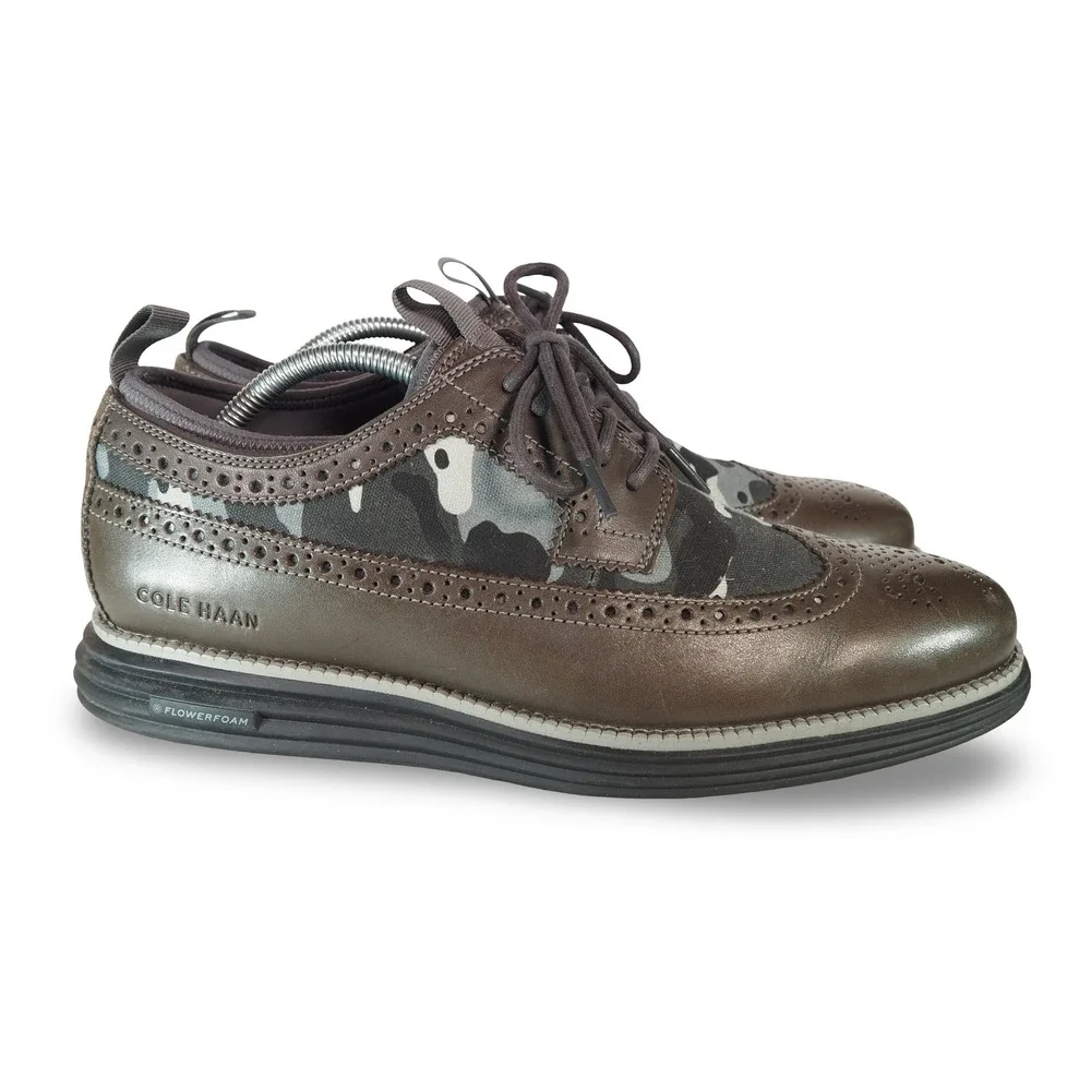 Cole Haan OriginalGrand Longwing‎ Oxford Men 10M Brown Camo Leather C36523